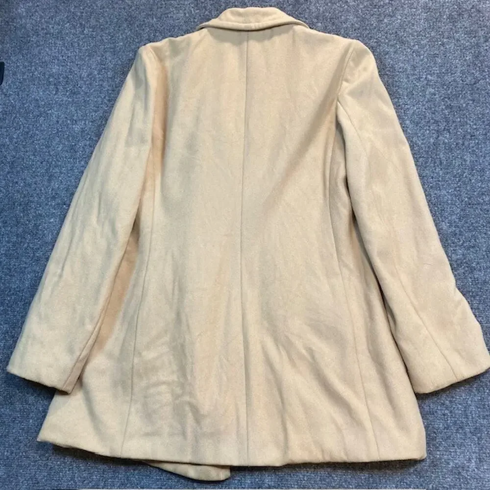Banana Republic Camel Wool Double Breasted Peacoat Jacket Coat Womens Small